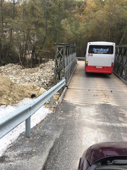 Photo 7: A temporary bridge erected after the earthquake, 26/10/16 Photo: Yaron Ofir