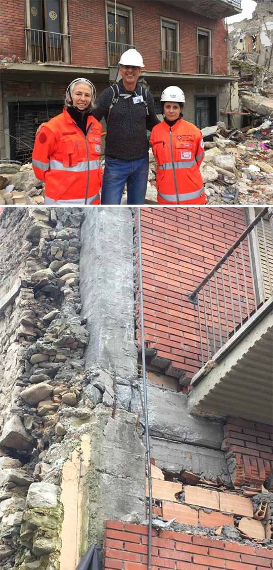 Photo 35a: A skeletal structure that did not collapse in the center of Amtrich, 26/10/16 Photo: Yaron Ofir